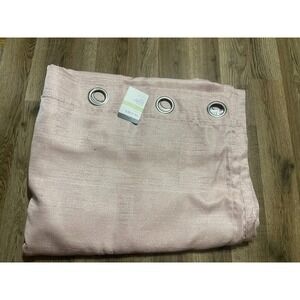 Textured Faux Silk Grommet Panels Blush Set of 2, 52" x 96" Curtain